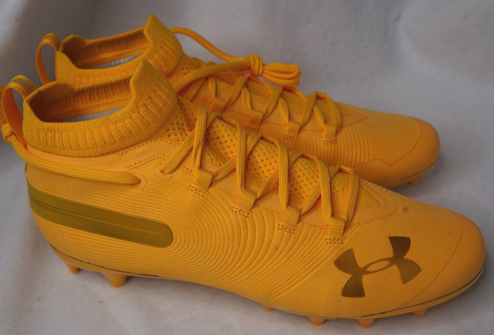 Rare Spotlight MC Suede 'Steeltown Gold' football cleats 3022193-700 Size 11.5